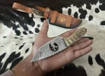 Ab Cutlery Fancy Custom Handmade Damascus Skinner Knife Handle By Wolf. Fixed Price $100.00.