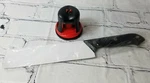 Knife Sharpener 6.5" Black Red Cook Kitchen Cutting SKU#00655F New Chef. Fixed Price $12.00.
