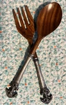 Thirstystone Ancor Nautical Salad Server Set Fork & Spoon Coastal Anchor Des. Fixed Price $15.50.