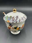 Anthropologie Botanica Sugar Pot Floral Lidded Spoon Handpainted Stoneware. Fixed Price $39.99.