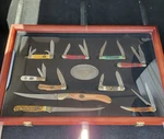 North American Fishing Club Vintage Folding Pocketknife Set Bone Wood. Fixed Price $149.99.