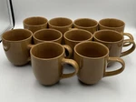 Citrus Grove Brown Ceramic Coffee Mugs Ten-piece Set Microwave Dishwasher Safe. Fixed Price $20.00.