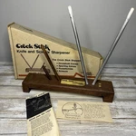 Chicago Cutlery Crock Stick CS-G2 Knife & Scissor Sharpener Wood Ceramic. Fixed Price $16.95.