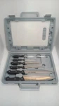 Maxam 8PC Cutlery Set Kitchen Knives Sharpening Steel Cutting Board Storage Case. Fixed Price $29.99.