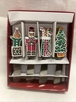 Set Of 4 Holiday Christmas Cheese Spreader Knives - Tree, Stocking, Toy, Soldier. Fixed Price $8.75.
