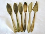 Vtg Lot Silverplate Small 6" Cheese Knives Spreaders Variety Patterns Makers. Fixed Price $10.00.