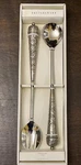 Pottery Barn Madena Servers Salad Serving Spoon Fork Ornate Silver Tone 16" Long. Fixed Price $21.60.
