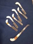 Spode Woodland Cheese Knife & Six Spreader Set. Fixed Price $28.00.