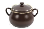 Parini Brown Ceramic Chili Cook Pot With Handles & Lid 5 Quart. Fixed Price $24.14.
