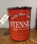 Walford Home Red Kitchen Utensil Holder Heavy Duty Metal And Powder-coated Steel. Fixed Price $19.79.