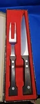 Vtg Dansk Fork & Knife Carving Set Japan Kobenstyle Wood Handles 2 Piece Box. Fixed Price $30.00.