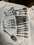 22 Pc Mix Allegiance Stainless Oneidaware Satin Flatware Pie Forks Spoons. Fixed Price $69.95.