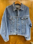 Women "united Colors Of Benetton" Denim Blue Jean Jacket. Size 48 Us 16. Fixed Price $31.99.