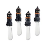 Halloween Black Cat Cheese Spreader Set Of 2 Or 4, Knife, Spooky Tabletop. Fixed Price $24.99.