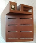 Zwilling J.a. Henckels Pro Premium Walnut Slant Knife Block # 35006-103 Euc. Fixed Price $24.99.