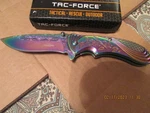Tac-force Knife # TF844,USA Design,assisted Blade Opening,rain-bow Color. Fixed Price $6.50.