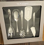Yamazaki 5 Piece Hospitality Serving Hostess Set Austen 18/10 Stainless Steel. Fixed Price $79.00.