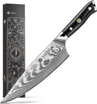 Asety Damascus Chef Knife, 8-INCH Razor-sharp With Japanese VG10. Fixed Price $49.99.
