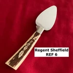 Regent Sheffield Ref 6 Woodgrain Leaf Cheese Server 7/8" Stainless Steel. Fixed Price $14.22.