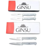Ginsu Kiso 4-PIECE Paring Knife Set (black). Fixed Price $16.99.