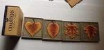 4 Boston Warehouse 1997 Fall Leaf Coasters. Fixed Price $39.99.