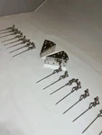 Pair Of Vintage Silver Plated Cheese Wedge And Mice Picks 2 Set 18 Pieces. Fixed Price $79.00.