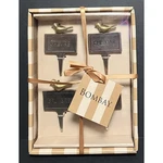 Bombay Polish Aluminum Cheese Markers With Gold Bird Handle 3.25 Set Of 4 Nib. Fixed Price $17.09.