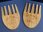 Alaskan Bear Salad Servers Serving Wood/wooden. Fixed Price $10.25.