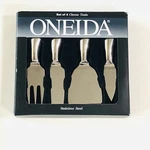 New Oneida Stainless Steel 4 Piece Cheese Tools Appetizer Tray #55053. Fixed Price $19.99.