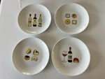 Boston Warehouse Porcelain Food & Drink Appetizer Plates Set Of 4, 6.5" Round. Fixed Price $20.00.