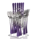 Silverware Set, 24 Pieces Flatware With Hanging Stand, Stainless Steel Ta.... Fixed Price $41.91.