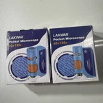 Mini Pocket Microscope Lakwar 60X 120X, Portable Handheld With Slides, Blue, (2). Fixed Price $23.00.