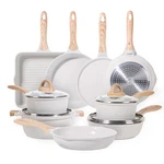 Jeetee 23PCS Pots And Pans Non Stick, White Cookware Sets For Kitchen, W/.... Fixed Price $186.22.