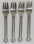 Oxford Hall OXH8 Cocktail Fork X4 Stainless Steel Flatware Cut Out Handle. Fixed Price $28.00.