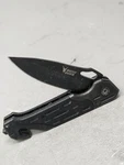 Rush Deer Folding Knife Black Blade Carbon Fiber Handle Rescue Tool 8IN. Fixed Price $9.77.