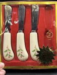 Lenox "holiday" Set Of 3 China & Stainless Steel Spreaders. Fixed Price $17.99.