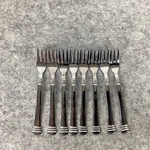 8 Cambridge Stainless Steel Codie Cocktail Forks. Fixed Price $21.01.