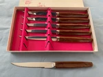 Regent Sheffield Set Of Six Forever Sharp Steak Knives With Bakelite Handles New. Fixed Price $15.00.