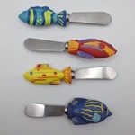 Boston Warehouse Fish Cheese Knives Knife Set Small Colorful Nautical Sea Beach. Fixed Price $9.50.