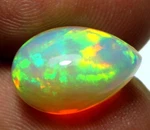 4.70 Ct 100% Natural Ethiopian Opal Beautiful Rainbow Multi Fire Cabochon Stone. Fixed Price $88.00.