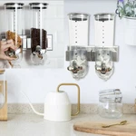 2 Pack 3L Wall Mounted Cereal Dispenser Dry Food Candy Storage Container Silver. Fixed Price $26.21.