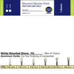 White Mounted Stones 12 Per Box FL2 -CN1 RD1 FL3 Arkansas Dental. Fixed Price $78.99.