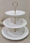 Mikasa Italian Countryside 3-TIER Desert Server Great Cond. Beautiful 14". Fixed Price $39.99.