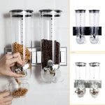 2 Pack 3L Wall Mounted Cereal Dispenser Dry Food Candy Storage Container Silver. Fixed Price $26.20.