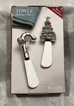 Towle Pewter Spreader Set 'holiday Wishes' Of Two Candy Cane &christmas Tree. Fixed Price $5.99.