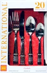 New International Carlisle 20PC Set Weave Stainless Steel Flatware Cutlery 3AVA. Fixed Price $24.40.