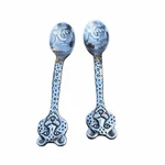 Vintage Reed & Barton Silver Plate Safari Two (2) Spoon Set Cheetah. Fixed Price $20.00.