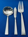Reed & Barton Fluted Handle Stainless Flatware - 3 Pice Hostess Set. Fixed Price $18.99.