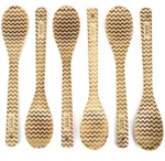 Bamboo Wood Kitchen Cooking Mixing Spoon Utensils Set Bulk - Chevron. Fixed Price $12.71.