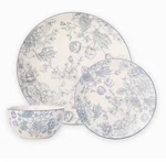 Godinger Silver 12PC Porcelain Banbury Dinnerware Set Gray - New Box. Fixed Price $75.00.